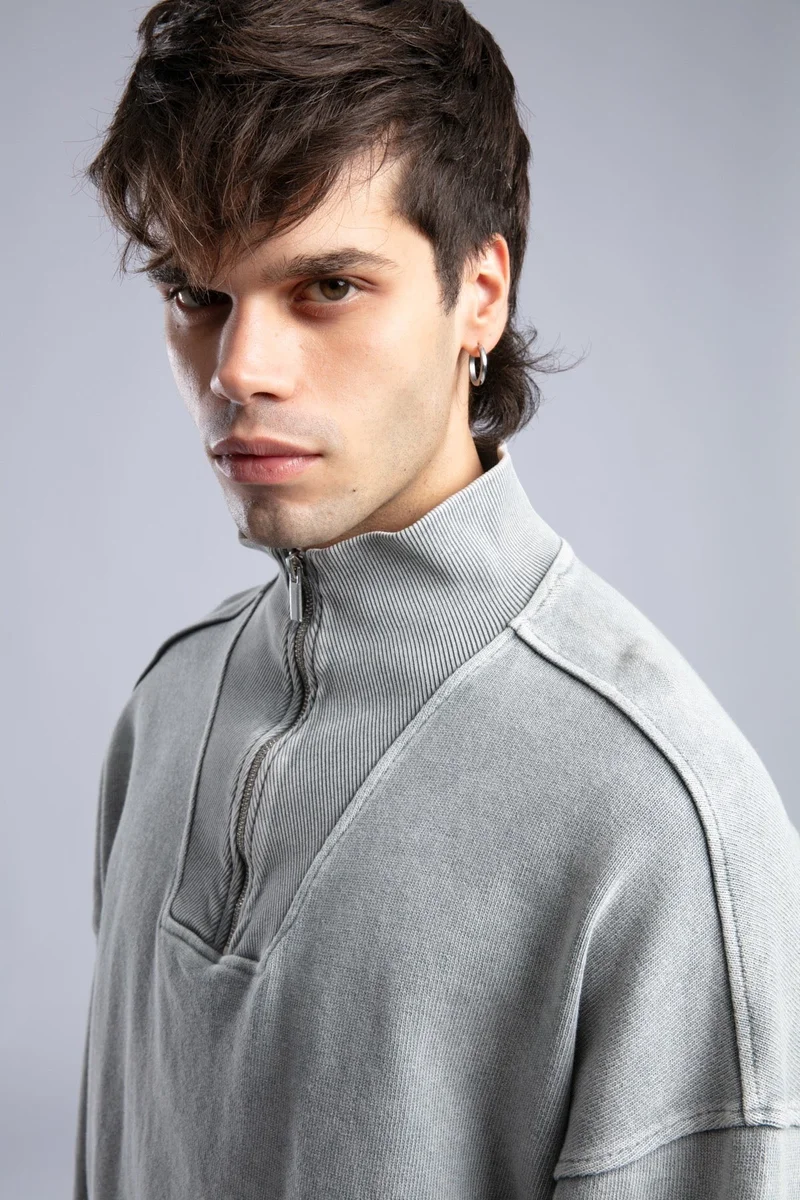 Catch Half-Zip Washed Sweatshirt