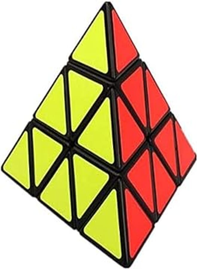 Tetrahedral Pyramid Shaped Rubik Cube for Children (Black, 2724655892282)