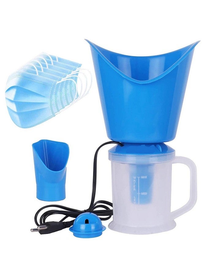 WOLTAX 3 In 1 Steamer Vaporizer For Facial And Cold And Cough Nose Steamer Cough Steamer, Nozzle Inhaler & Nose Vaporizer (WITH 5 PCS 3LAYER MASK) - Image 1