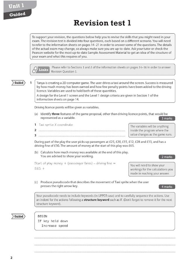 null - Pearson REVISE BTEC National Computing Revision Workbook - 2023 and 2024 exams and assessments - Image 1