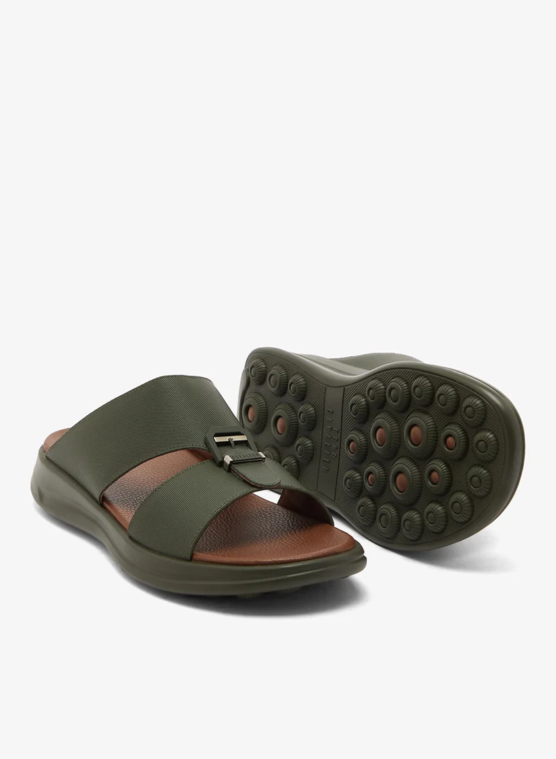UOMO Cavalier olive Cross Strap  Comfort  Arabian Sandals for Men | Best Price UAE