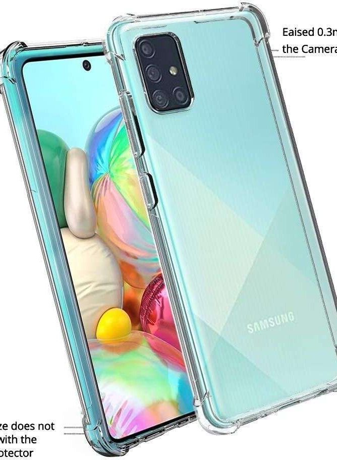 Shockproof Silicone Soft Thin Protective Back Cover For Samsung Galaxy A71 Clear - Image 3