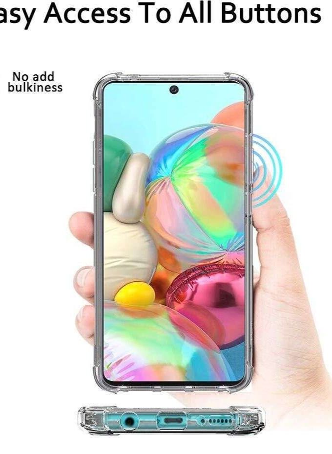 Shockproof Silicone Soft Thin Protective Back Cover For Samsung Galaxy A71 Clear - Image 4