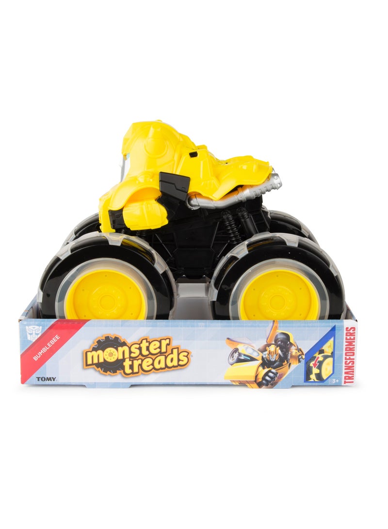 John Deere Transformers Bumblebee Light-Up Monster Wheels Toy Truck with Neon Wheels | Kids Toy for Boys and Girls | Yellow - Image 5