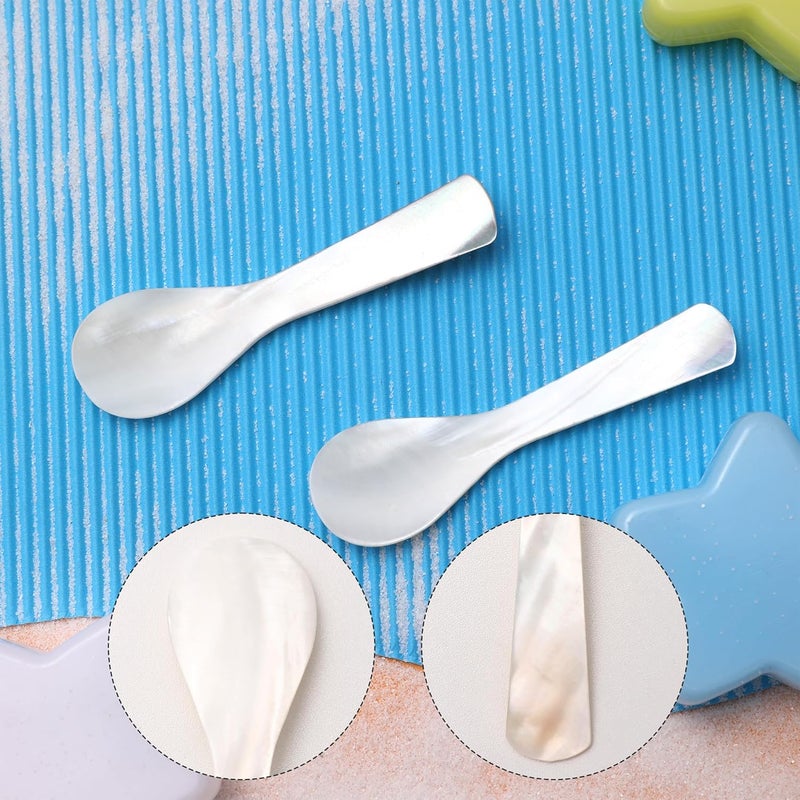 KIRIN Caviar Spoons 5 Pieces as A Set, Mother of Pearl Caviar Spoons with Hand Craft W Round Handle for Caviar, Egg, Ice Cream, Cake, Coffee and Restaurant Serving (3.5inch) - Image 3