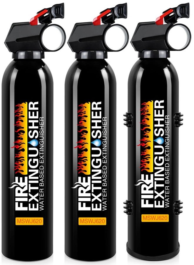 MEINV Fire Extinguisher for Boat - 3 Packs Fire Extinguisher for Home with Mount, 620ml Small House Fire Extinguishers for Kitchen Vehicle Car UTV RV, Portable Water-Based Fire Extinguisher for A/B/C/K Fire - Image 1