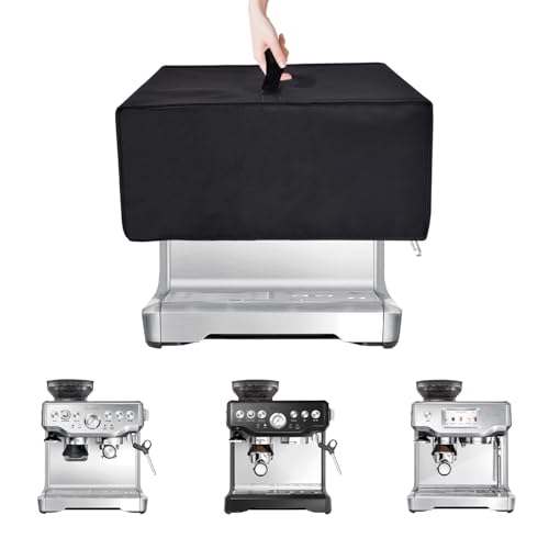 NUENSS-ROR Coffee Maker Cover for Breville Espresso Machine, Heavy Duty Thickened Waterproof Dustproof Protective Cover Case for Breville BES870XL/BES880BSS/BES870BSXL Espresso Machine (Black) - Image 1