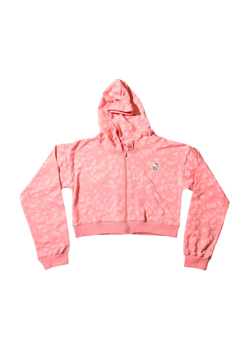 Hello Kitty - Girls' Hooded Zip-Up Jacket, Pink Tie-Dye Print - pzsku/ZACD72641F3F9E2F9DD0AZ/45/_/1728122580/6fc89e7e-a653-4542-92df-246a77b07d07