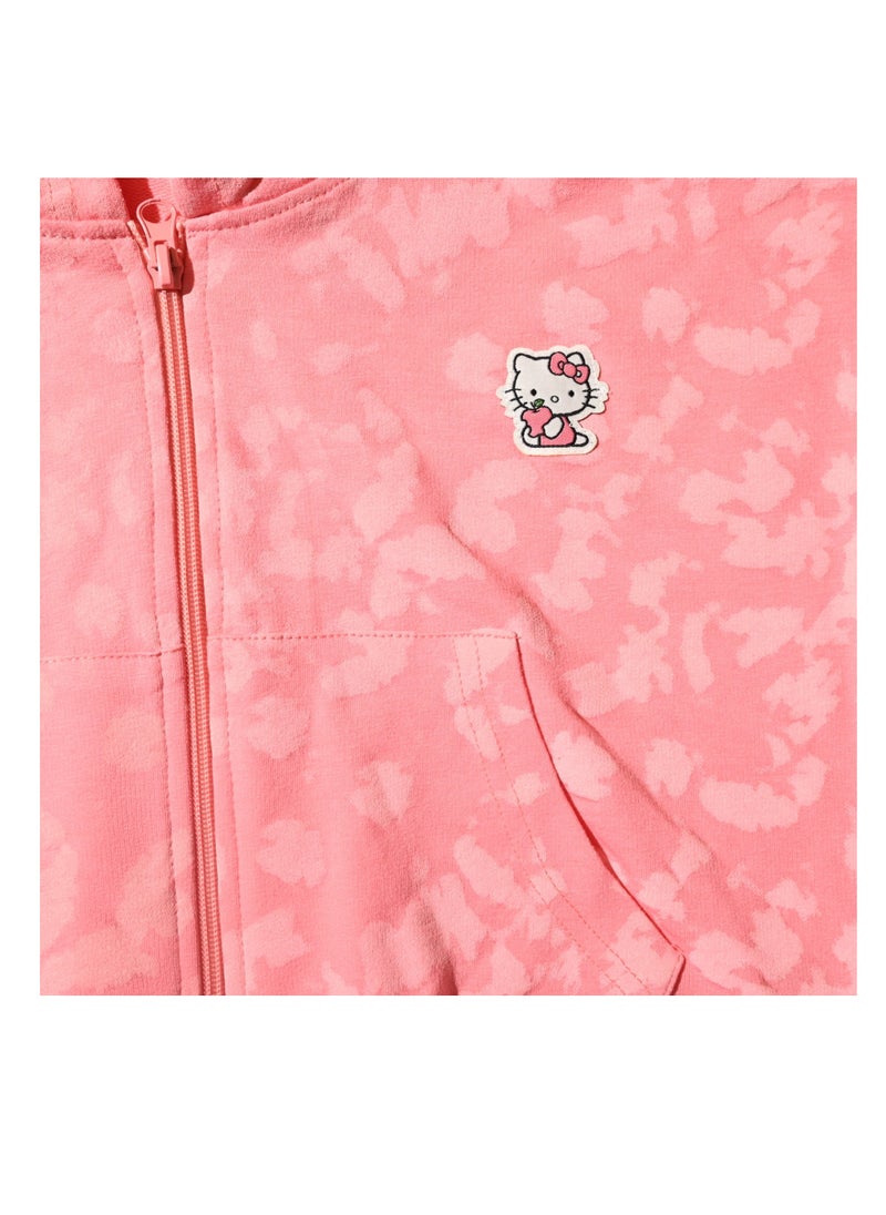 Hello Kitty - Girls' Hooded Zip-Up Jacket, Pink Tie-Dye Print - pzsku/ZACD72641F3F9E2F9DD0AZ/45/_/1728122590/c126e96b-7b67-4656-9ed9-ab2f95c67424