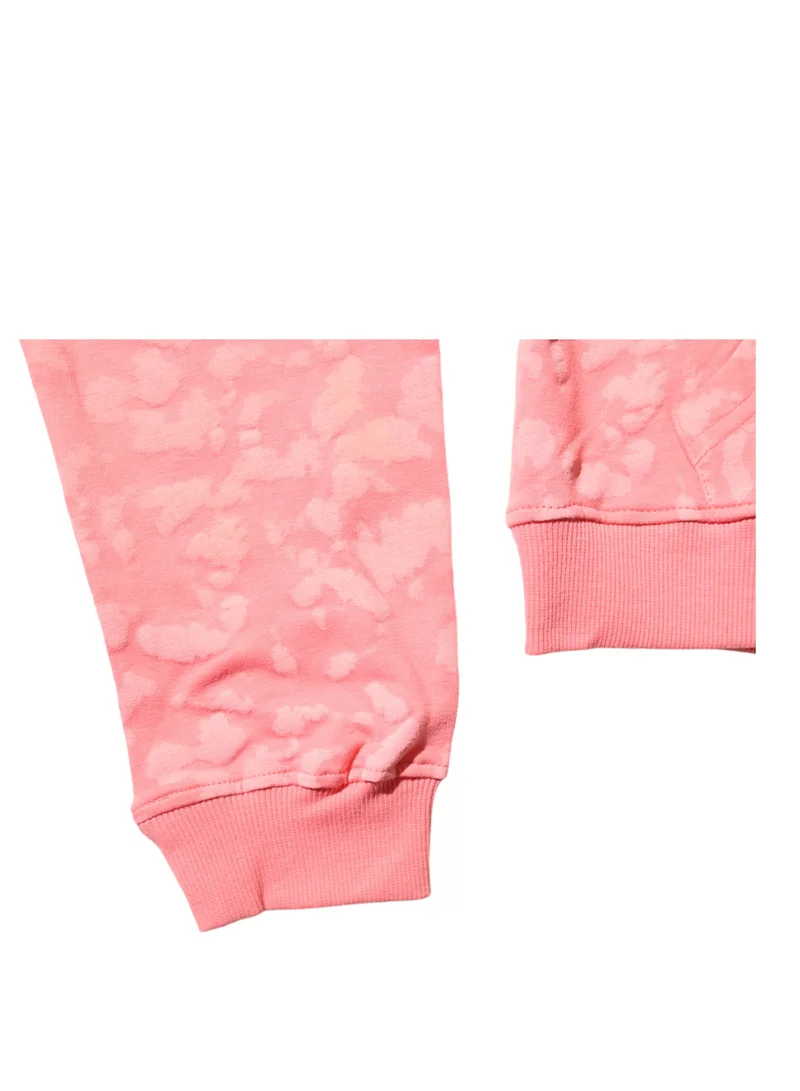 Hello Kitty Hello Kitty - Girls' Hooded Zip-Up Jacket, Pink Tie-Dye Print