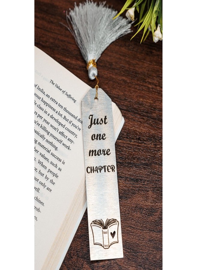 Genesis Arts Stainless Steel Bookmark Gifts | Metallic Bookmarks for Book, Novels Lovers, Bibliophile | Birthday Gifting for Intellectual, Scholar, Friends, Students, Teachers | One More Chapter - Image 1