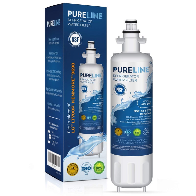 Pureline 9690 Lt700P Replacement For Lg Lt700P Kenmore Elite 9690 Kenmoreclear 46-9690 Adq36006101 Hdx Fml-3 Refrigerator Water Filter - Reduces Bad Taste & Odor - Image 1