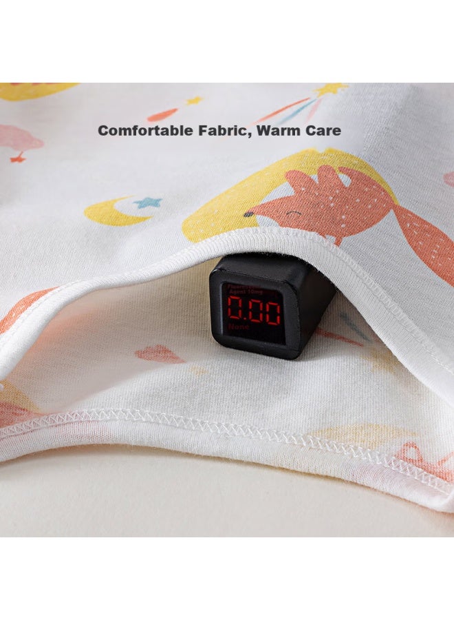 Shubeyi Baby Clothing Summer Boys' Pajamas Girls' Air-conditioned Thin Underwear Set Home Wear Full Printed Pink 110