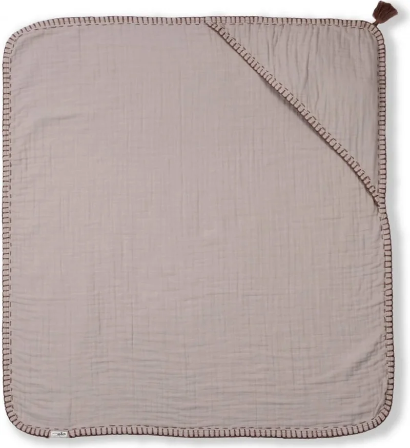 Cigit Cigit Double Layer Handmade Muslin Triangle Towel (Washed) 75X75 cm Mink