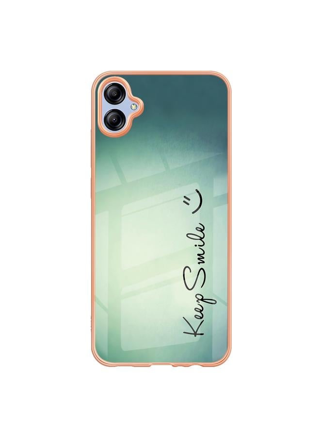 S-TOP Case For Samsung Galaxy A04e Electroplating Marble Dual-side IMD Phone Case - Image 2