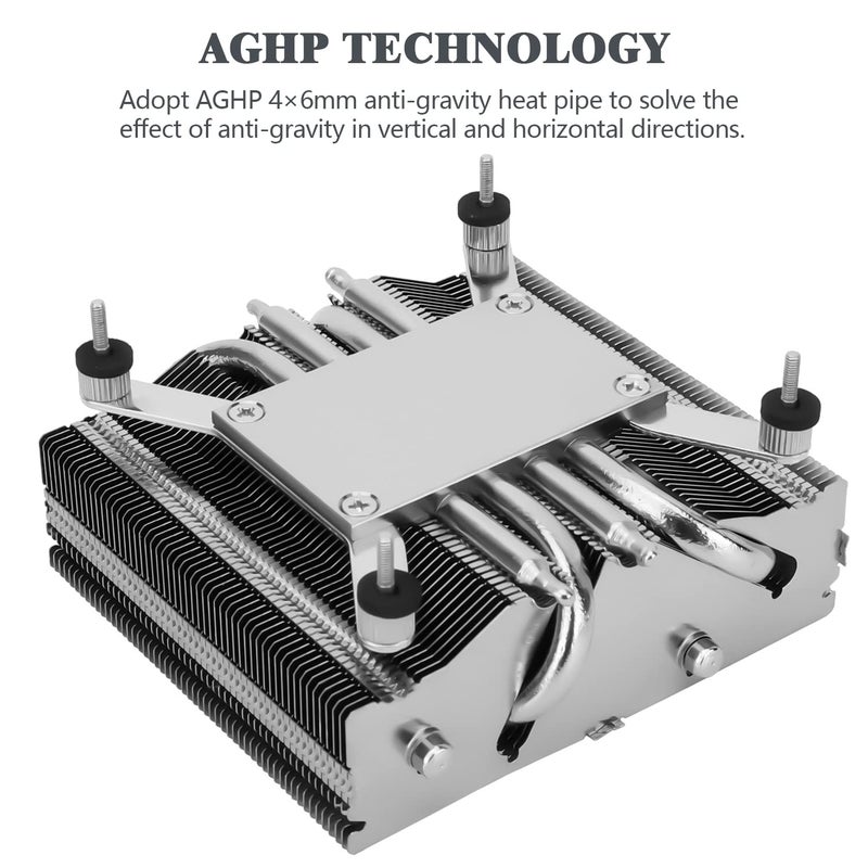 Thermalright AXP-90 X53 Low Profile CPU Air Cooler with Quite 90mm TL-9015 PWM Fan, 4 Heat Pipes, 53mm Height, for AMD AM4/Intel LGA 1150/1151/1155/1851/1200 (AXP-90 X53) - Image 2