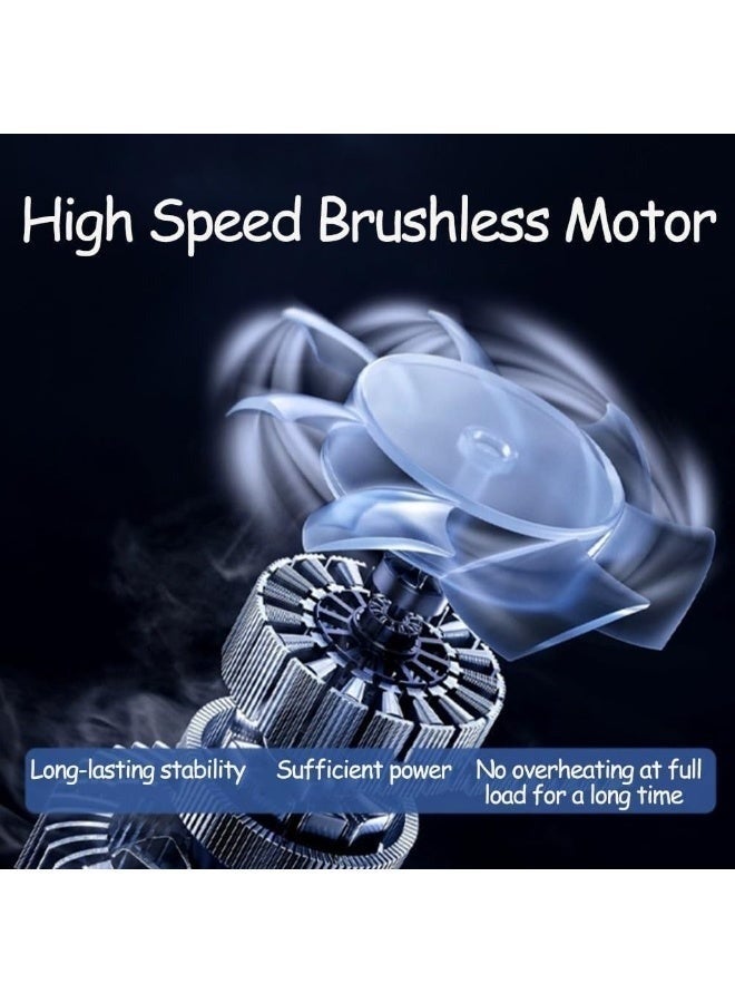 24V Cordless Portable Electric Air Blower - 12000 RPM Turbo Power for Car Cleaning and Drying, Multi-Purpose Air Dryer with Rechargeable Lithium Battery Ideal for Cleaning Dust, Leaves, and Grills - Image 3