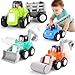 ORWINE Inertia Trucks Toy Cars Early Educational Baby Boy Toys 18 Months Push and Go Cars Gifts for Boys Grils 4PCS Construction Vehicles for Toddler Outdoor Indoor - Image 2