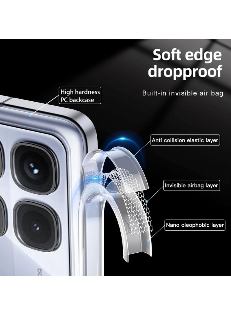 General Case Compatible with Xiaomi 14T Pro 2024, Compatible with Mag-Safe, Shockproof Military-Grade Protection, Yellowing Resistant, Magnetic Classic Hybrid Case  - Image 3