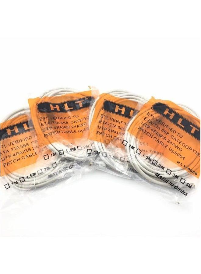 Finished Foot Meter Category 5 Network Cable Jumper 1 2 3 10 15 20 25 30 40 50 Meters-Line Length:1 M White  - Image 1