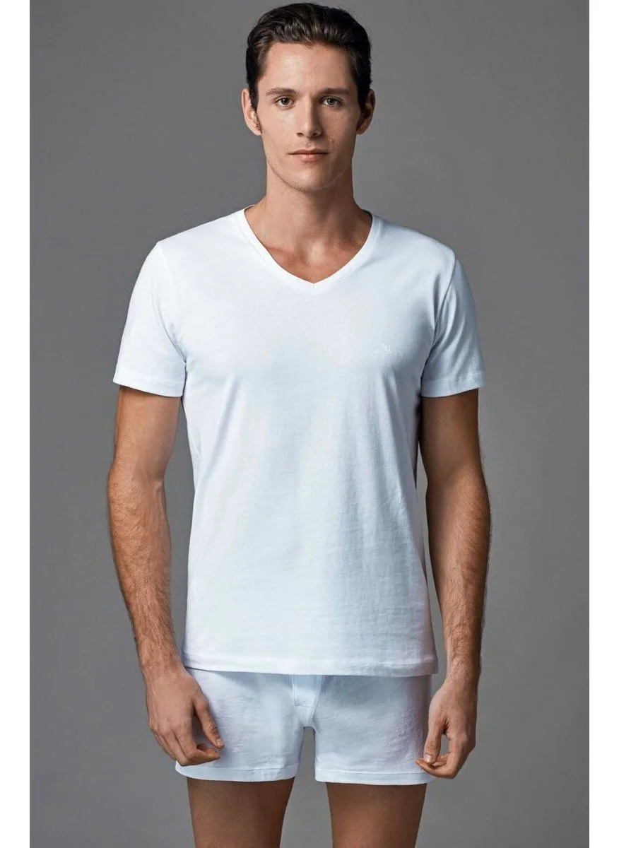 إيروس Men's V-Neck Short Sleeve Singlet Double