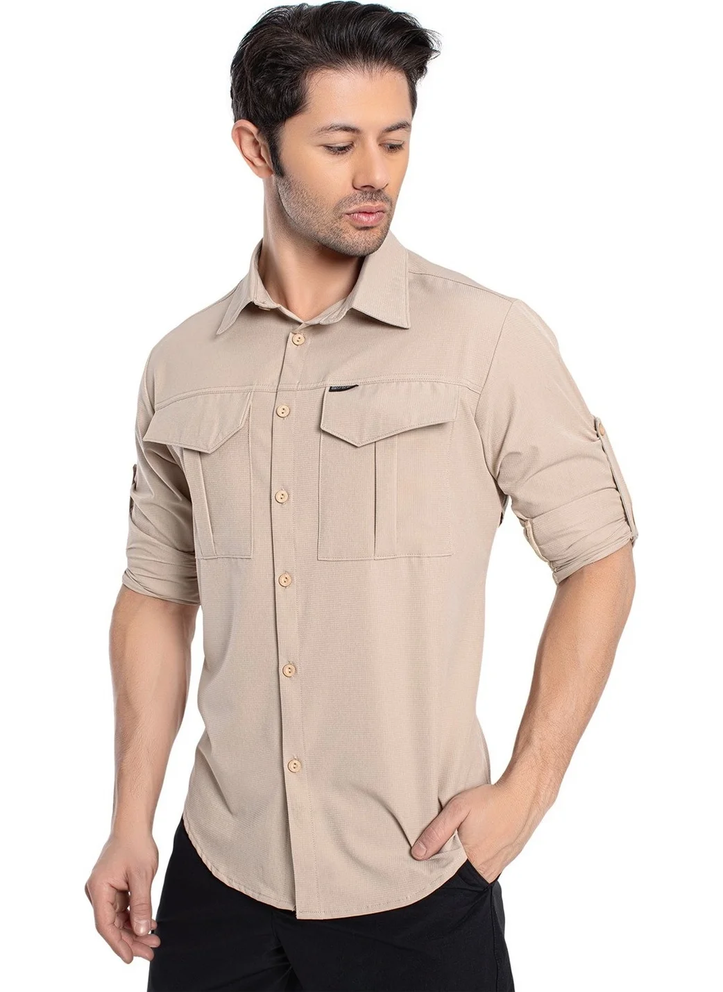 Crozwise Outdoor - Men's Beige Sports Shirt - 7132-02