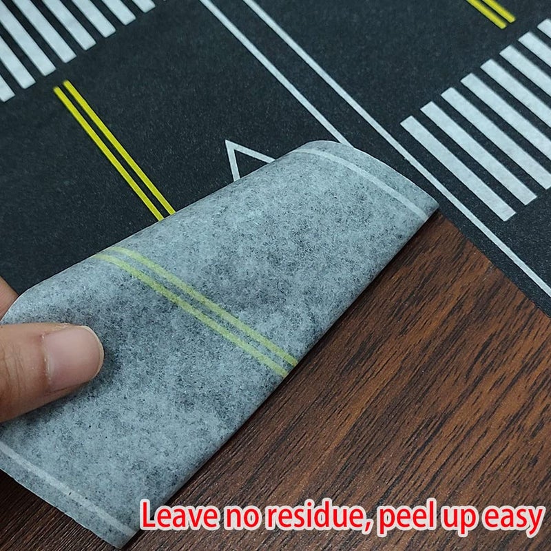 dspitwod Road Tape for Kids Car Toy Road Tape Track Play, Stick to Floors and Table Flat Surface,No Residue, 2-Pack of 3.9 Inch Wide x 32.8 ft Black Tape for Kids Gift - Image 5