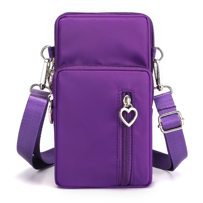 JANKS Universal Small Crossbody Bag for Women, Nylon Mini Phone Wallet Shoulder Bag Arm Bag Side Cell Phone Purse Over the Shoulder Purse Travel Pouch for Women - Image 1