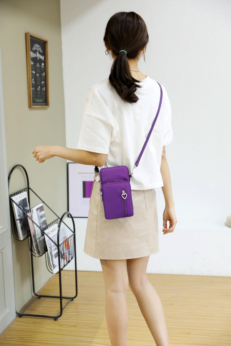 JANKS Universal Small Crossbody Bag for Women, Nylon Mini Phone Wallet Shoulder Bag Arm Bag Side Cell Phone Purse Over the Shoulder Purse Travel Pouch for Women - Image 2