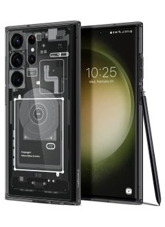 ماركة غير محددة متوافق مع سامسونج جالكسي اس 23 ألترا (Samsung Galaxy S23 Ultra) حافظة هجينة فائقة التصميم (صفر واحد أسود)  - Image 1