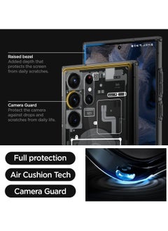 ماركة غير محددة متوافق مع سامسونج جالكسي اس 23 ألترا (Samsung Galaxy S23 Ultra) حافظة هجينة فائقة التصميم (صفر واحد أسود)  - Image 5