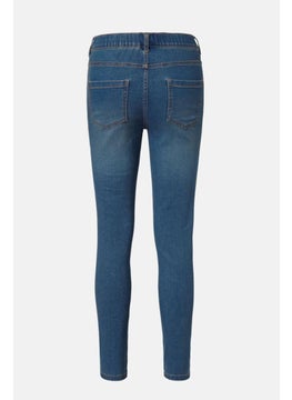Tchibo Women Slim Fit Washed Stretchable Denim Jeans, Blue  - Image 2