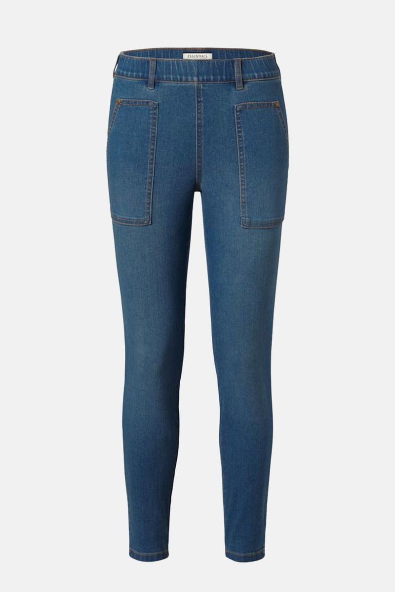 Tchibo Women Slim Fit Washed Stretchable Denim Jeans, Blue - Image 3