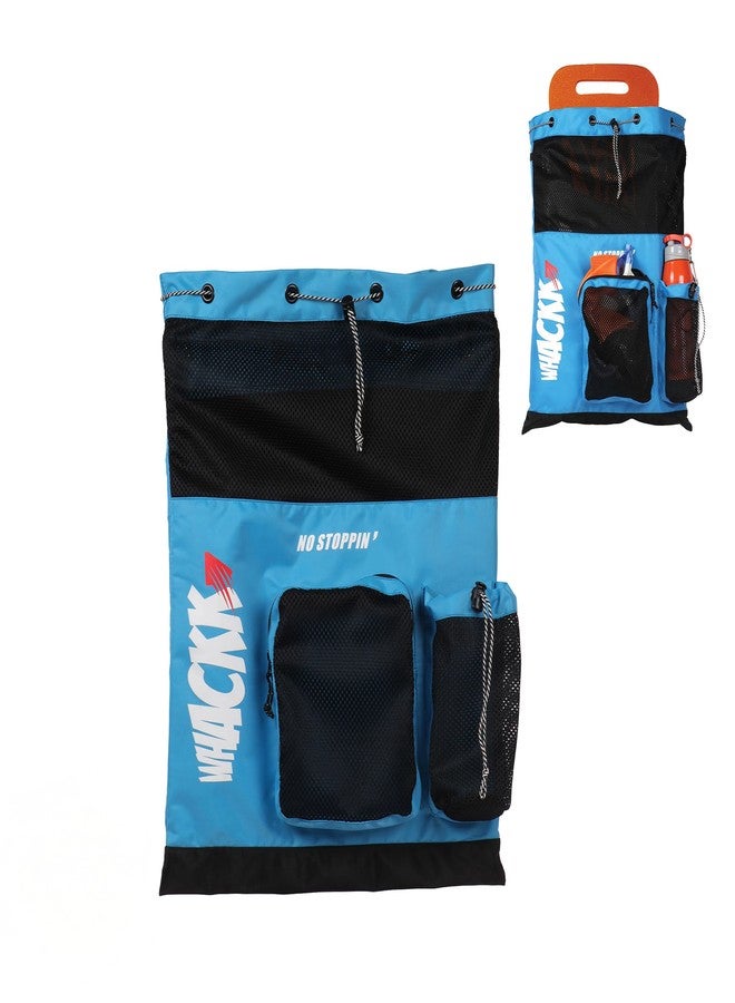 WHACKK Aqua Blue Unisex Swimming Bag |Water Sports |Dry Bags |Wet Pocket |Accessories |Beach Bag |Storage Swim Gym Gears |Drawstring Backpack |Netball Backpack | Pocket for Cap and Goggles - Image 1