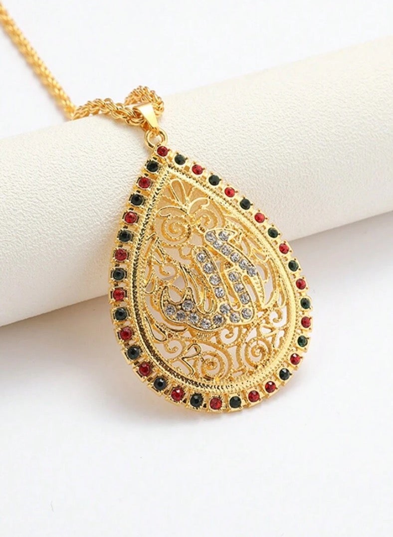 نونز أب سلسال نسائي أنيق مطلي باللون الذهبي عيار 21 - Image 2