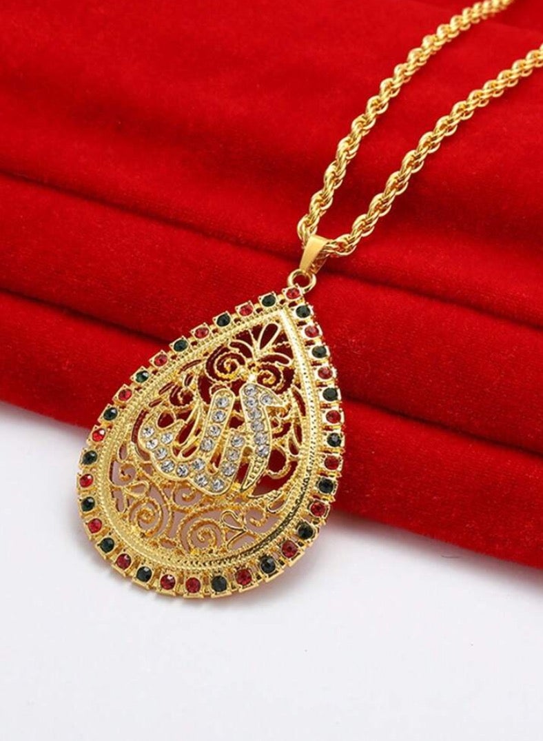 نونز أب سلسال نسائي أنيق مطلي باللون الذهبي عيار 21 - Image 1