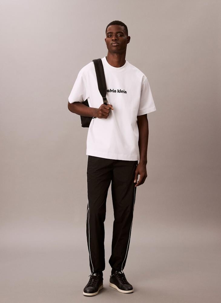 Calvin Klein Jeans Relaxed Crinkle Trousers - Image 1
