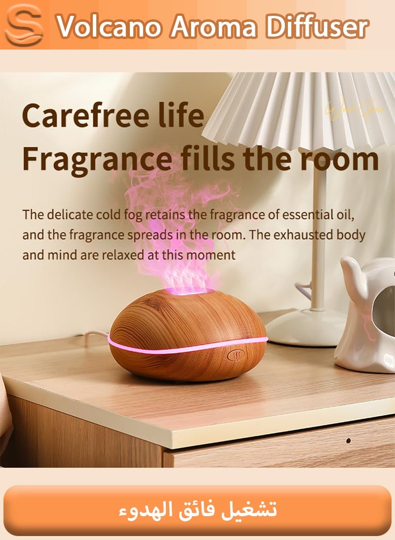 سيرينوفيا ناشر زيوت عطرية سعة 200 مل - مرطب زيوت عطرية بالموجات فوق الصوتية هادئ مع إضاءة بسبعة ألوان وإيقاف تشغيل تلقائي للمنزل أو المكتب - Image 5