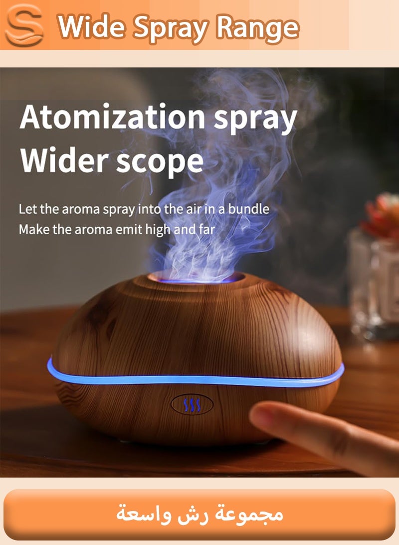 سيرينوفيا ناشر زيوت عطرية سعة 200 مل - مرطب زيوت عطرية بالموجات فوق الصوتية هادئ مع إضاءة بسبعة ألوان وإيقاف تشغيل تلقائي للمنزل أو المكتب - Image 2