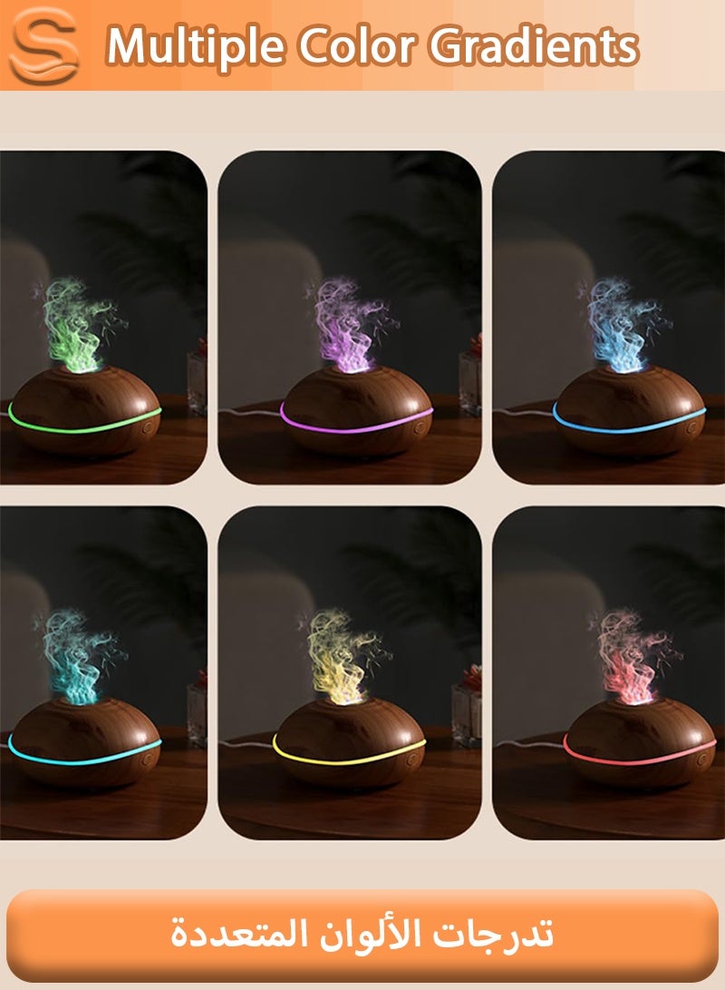 سيرينوفيا ناشر زيوت عطرية سعة 200 مل - مرطب زيوت عطرية بالموجات فوق الصوتية هادئ مع إضاءة بسبعة ألوان وإيقاف تشغيل تلقائي للمنزل أو المكتب - Image 3