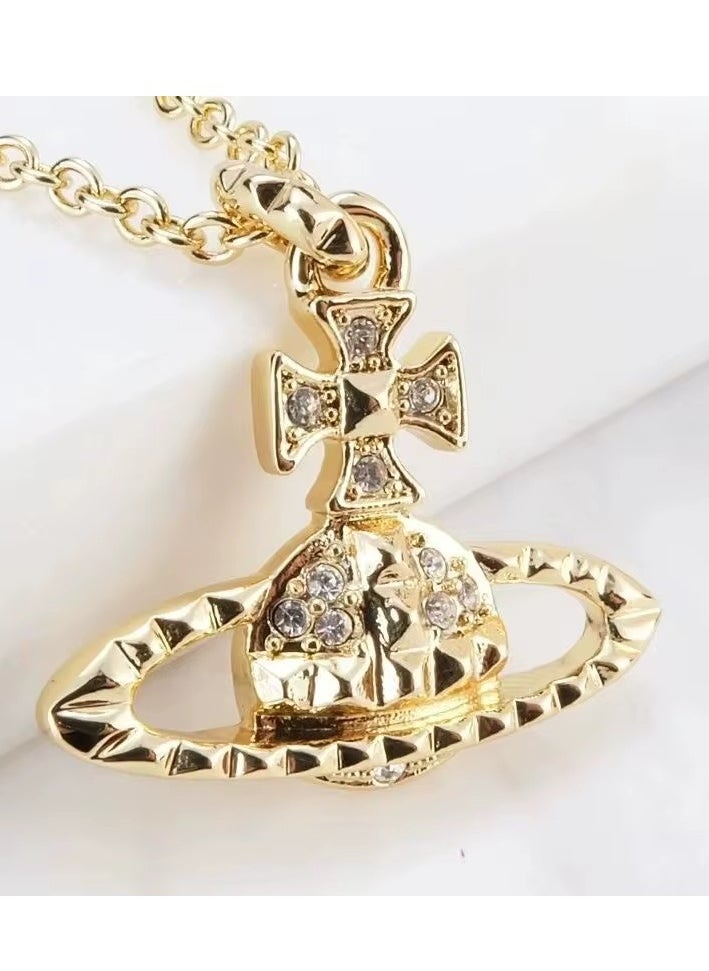 Vivienne Westwood Diamond Saturn Necklace  - Image 2