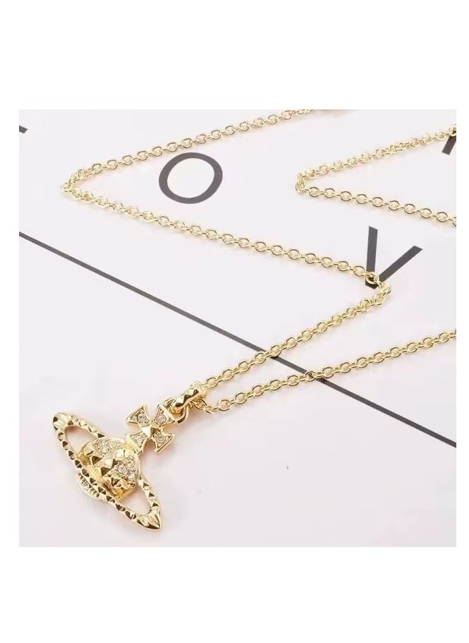 Vivienne Westwood Diamond Saturn Necklace  - Image 3