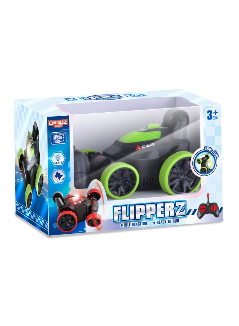 Power Joy DemoZ Remote Control Flipperz Stunt Car 2.7G with Light, Assorted 1 Piece (Style & Color May Vary) Each Sold Separately | Stunt Vehicle with 360-degrees Tumbling Tricks, Flips & Spins | Toy Vehicle | Gift for Kids - Image 4