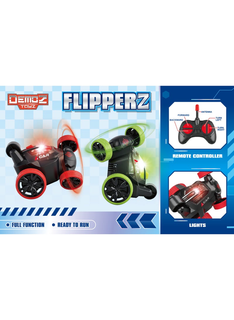 Power Joy DemoZ Remote Control Flipperz Stunt Car 2.7G with Light, Assorted 1 Piece (Style & Color May Vary) Each Sold Separately | Stunt Vehicle with 360-degrees Tumbling Tricks, Flips & Spins | Toy Vehicle | Gift for Kids - Image 3