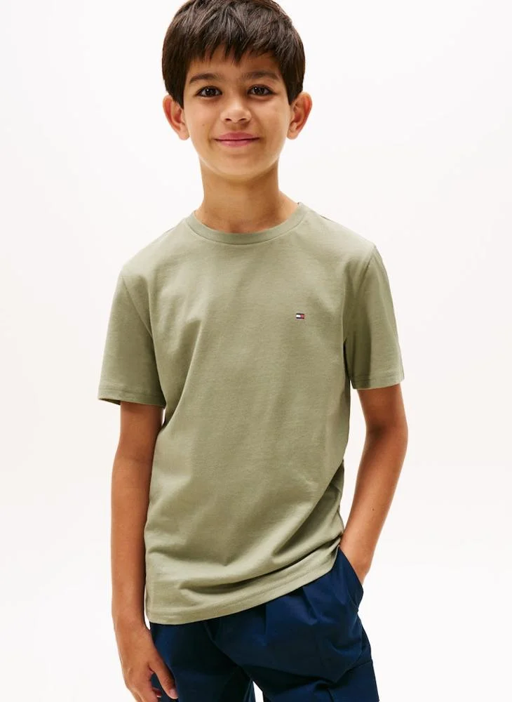 تومي هيلفيغر Kids Essential Crew Neck T-Shirt
