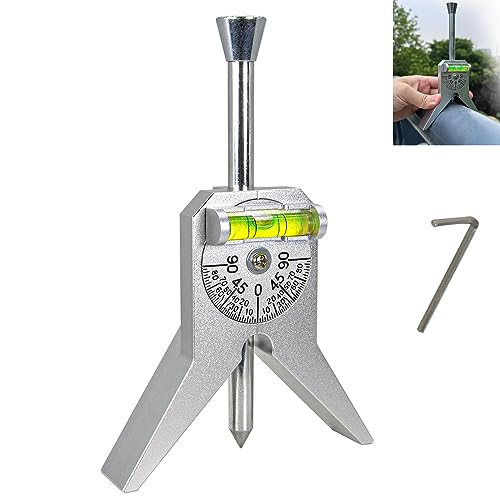 REEPLAR Upgraded Pipe Center Finder, Measure Pipe Diameter, Pipefitter Tools With Centering Head, Measure Pipe Diameter Over 0.5" & up With 4" Y-Type Base and Adjustable Dial Bubble Protractor - Image 1