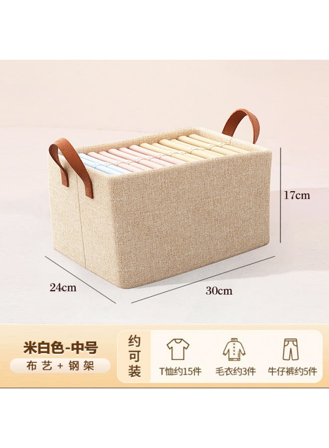 Autonomy Home Storage Box Wardrobe Layering Organizer For Clothes And Pants Storage Box Fabric Cationic Storage Basket Storage Container - Image 1