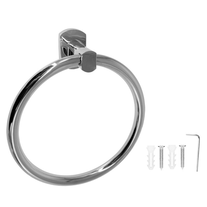 Towel Ring Stainless Steel 16 x 16 x 1cm Wall-Mounted Design - Exquisite Workmanship for Bathroom Home Use - Image 1