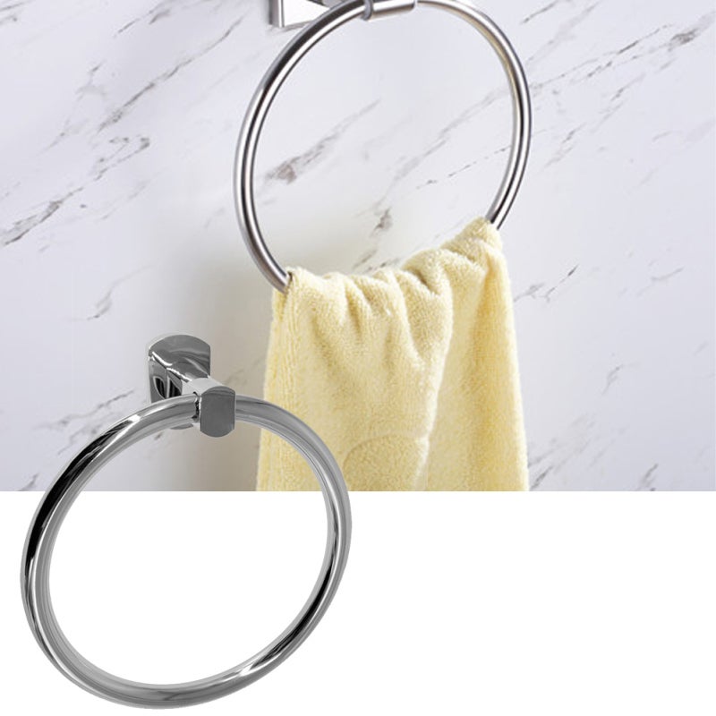 Towel Ring Stainless Steel 16 x 16 x 1cm Wall-Mounted Design - Exquisite Workmanship for Bathroom Home Use - Image 5