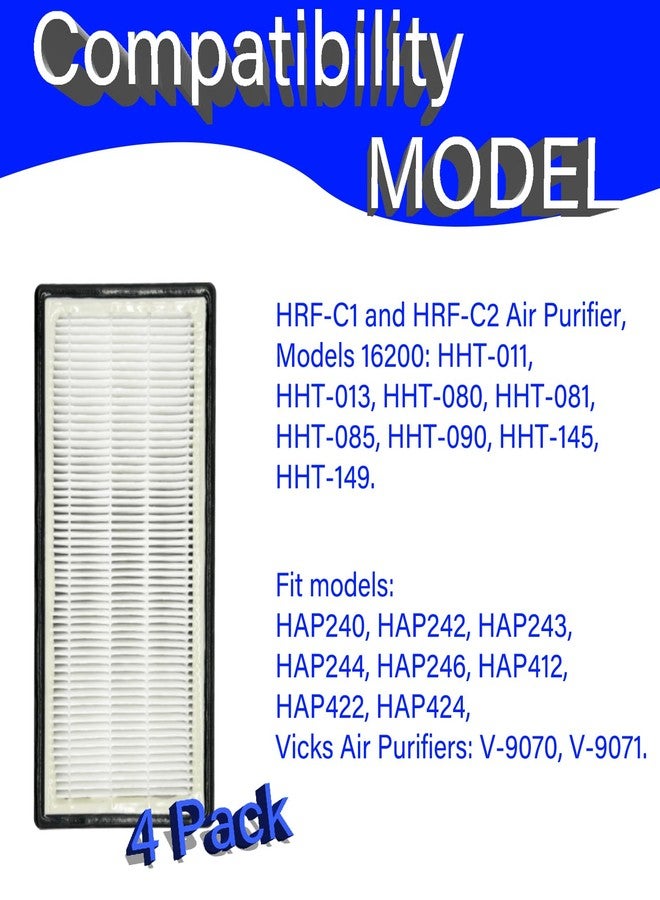 HOMFILBIT HRF-C1 HRF-C2 Replacement Filter for HRF-C1 and HRF-C2 Air Purifier, Filters for Models 16200, HHT-011, HHT-013, HHT-080, HHT-081, HHT-085, HHT-090, HHT-145, HHT-149, 4 Pack - Image 3